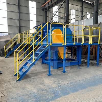 China Doppelschacht Hydraulische afvalbanden versnippermachine Plastic metalen schacht versnipper Te koop