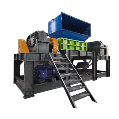 China Twin Shaft Shredder voor compact auto metaal en compact plastic afval Te koop