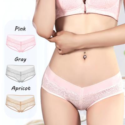 China High Quality Antibacterial Women's Soft Comfortable Panties Low Rise Maternity Underwear For Pregnant Women Lace Up Panties for sale