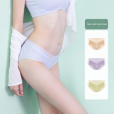 China Antibacterial Seamless Soft Comfortable Panties Low Waist Pregnant Underwear Summer Panties for sale