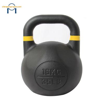 China Professional 16kg Cast Iron Universal Kettlebell Powder Coated Kettlebell for sale