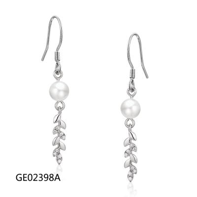 China GE02398A Elegant Grace 925 Silver Rhinestone Statement Earrings for sale