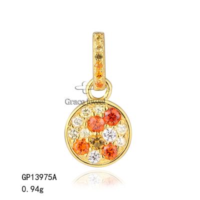 China GP13975A Elegant Grace Sterling Silver Coin Charms for sale