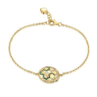 China GB14360A Elegant Grace 18K Gold Plated Filled Coin Charm Bracelet for sale