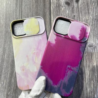 China Shockproof 3D Printing With Watercolor Design Cell Phone Case For iphone 11 7/8 pro 12 13 max xr plus dual layer protective mobile cover for sale