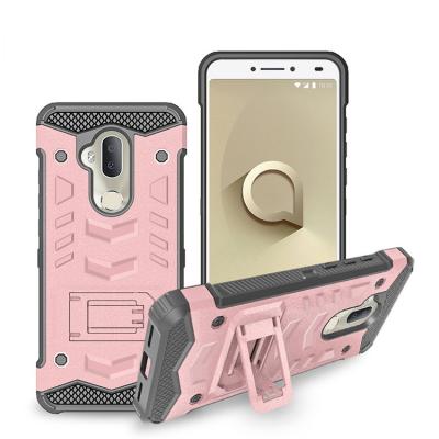 China holster & Belt Clip 3 in 1 Holster Belt Clip Shockproof Heavy Duty Phone Case for Alcatel 7 Folio Cover for sale