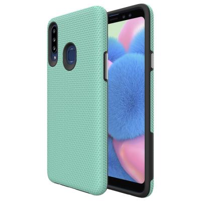 China Fashion Lightweight Hard Rhombic Grid Texture PC Double-Layer TPU Anti-knock Anti-knock Anti-knock Phone Case For G9 Pro Blue for sale