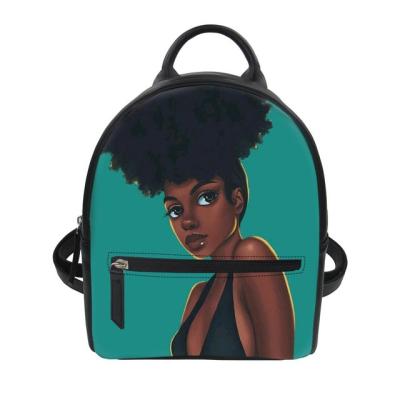 China Mini Backpacks Black Girls African Bagpack Women Fashion Shoulder Bags Ladies 2pcs Set Backpack Females Beach Bags for sale