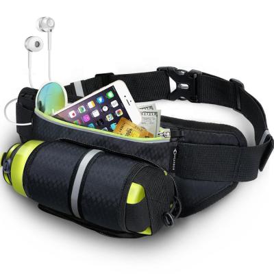 China Water Proof Waterproof Reflective Belt Waist Running Bag With Bottle Holder, Gym Sports Running Women Pussy Pack Custom For Men for sale