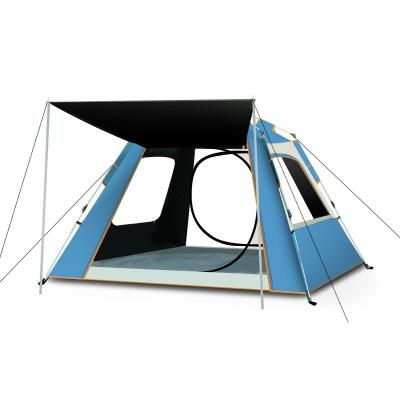 China Extended Type Export Quality Outdoor Beach Waterproof Camping Four Person Custom Fully Automatic Hydraulic Tent for sale