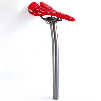 China Custom Titanium Bike Accessories Titanium Seat Post Offset Bike Seat Post 8 Shape for sale