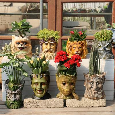 China Piggy Bank Pen Case Resin Flowerpots Nordic Decor Storage Box Multifunctional China Home Decoration Statue for sale