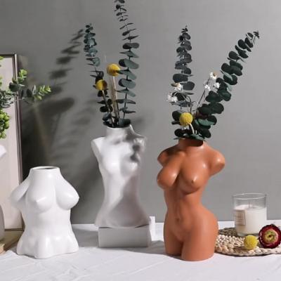 China Europe Nordic home decoration vase room decoration accessories flower pot human body ceramic vases for sale