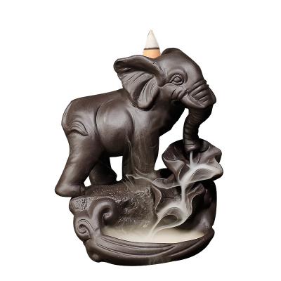 China Chinese Incense Censer Thailand FETISH ELEPHANT Smoke Backflow Censer Opens Home Decoration for sale