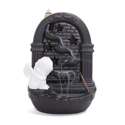 China Chinese Portable Electric Backflow Censer Angel Censer Ceramic Incense Censer for sale