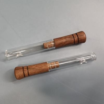 China Modern wholesale portable blunt pipe from UKETA hollowed out smoking pipe glass one knocker pipe bat for sale