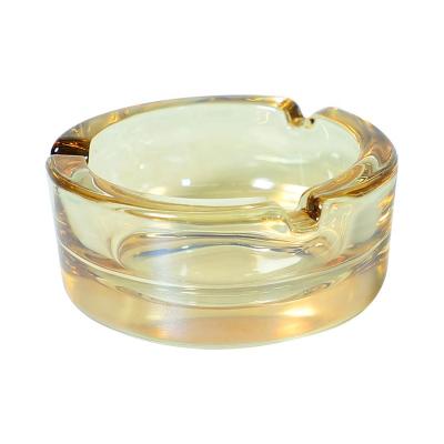 China UKETA Crystal Ashtray Easy Clean Decorative Portable Glass Ashtray Custom Clear Glass Ashtray for sale