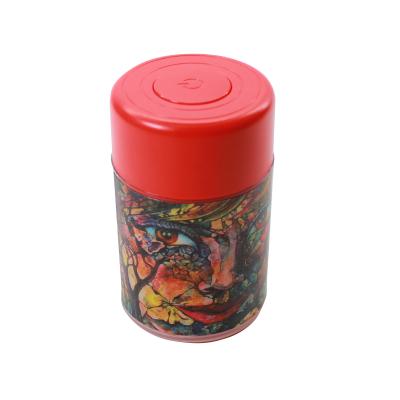 China UKETA Sustainable Cylindrical Customized Storage Round Plastic Weed Pot With Magnifying Glass for sale