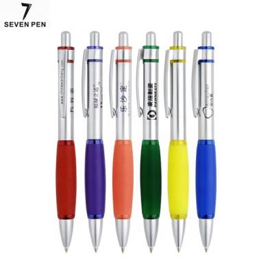 China Promotional Pen Metal classic aluminum ballpoint pen for wholesale with soft touch silicon grip for sale