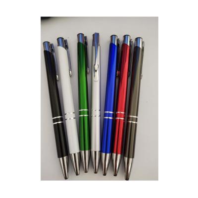 China Customized Promotional Pen Popular Aluminum Metal Laser Logo Ballpoint Pen Promotional Pen for sale