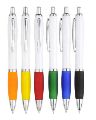 China Promotional Cheap Plastic Curvy Custom Logo Printed Custom Classic Ballpoint Pen for sale