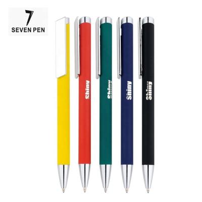 China 2019 New Promotional Pen Double Coating Metal Customized Laser Logo Promotional Ball Pen for sale