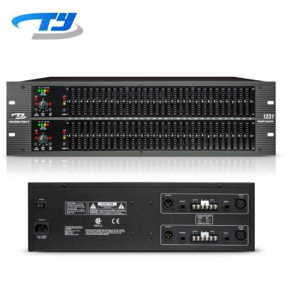 China Easy Operate Professional 2 Channel TianYin 1231 Digital Display Audio Stereo Graphic Equalizer Peripheral Amplifier Crossover for sale