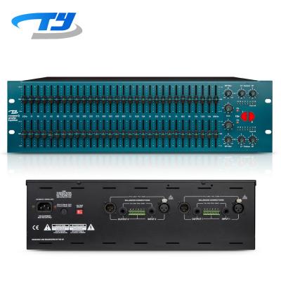 China Easy Operate Professional 2 Channel TianYin FCS-966 Digital Audio Stereo Graphic Display Equalizer Peripheral Amplifier Crossover for sale