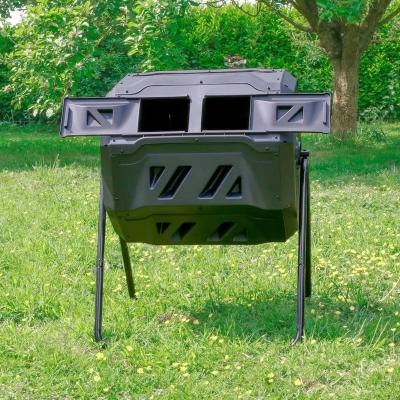 China Garden Mulch Amazon Success Cheap Price 160L Outdoor Compost Garden Tumbling Compost Bin for sale