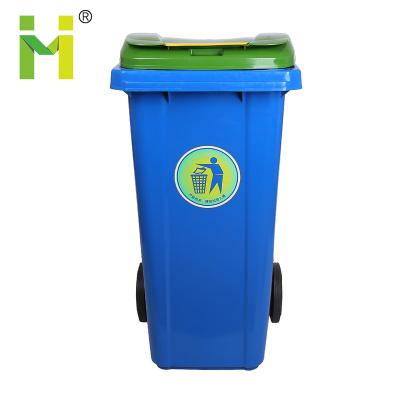 China Sustainable Waste Bin 120L Plastic Wheeled Bin With Lid For Sale for sale