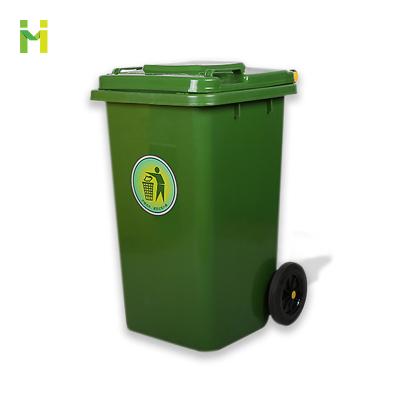 China Sustainable 120liter 240liter 360 liter plastic outdoor underground trash can for hotel for sale