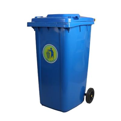 China 240 Liter Sustainable Cheap Plastic Recycling Waste Bin With Wheels For Industrial for sale