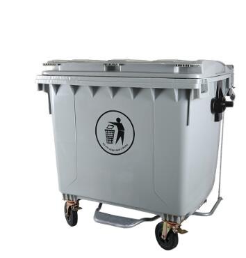 China Sustainable Heavy Duty Plastic Bin 1100l Waste Bin Plastic Wheelie Bin for sale