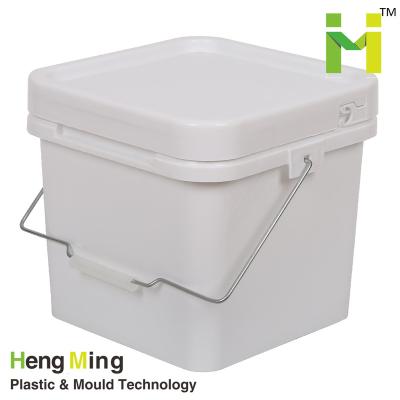 China Water 2 Plastic Water 1000 Gallon Bucket 8l Square Rectangle 20.3cm 21.6cm 23.3cm White / Customize Handle\556g HMT Pastic metel for sale