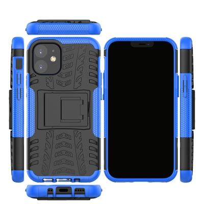 China Anti-fall Kickstand TPU PC Back Cover Cell Phone Case Foldable Attractive Lightweight Plastic Bumper Cover For iPhone 12 for sale