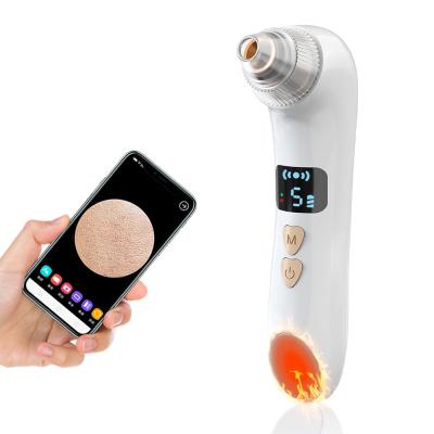 China Acne Treatment Heating Vacuum Suction Blackhead Removal Beauty Device Pore Remover Vacuum Facial Blackhead Remover With Camera for sale