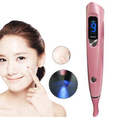 China Portable Beauty Pink Taupe Plasma Illumination Dye Removal Double Projector Laser Freckle Brown Spot Removal Pen With LED Screen for sale