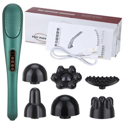 China Electric Body Magic Wand Massager Vibration Fitness Massager Hammer Roller Massage Heating Sticks for sale