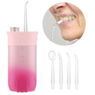 China Outdoor Retractable Wireless Portable Wireless Irrigator Water Flosser Oral Dental Flosser Ultrasound Teeth Cleaning Dental Flosser for sale