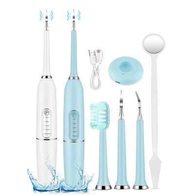 China Teeth Cleaning Kit Electric Dental Calculus Remover Sets Teeth Whitening Cleaning Kit Ultrasonic Tooth Cleaner for sale