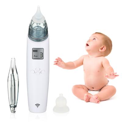 China Hailicare Newborn Infant Electric Nose Cleaner Music Mode 3 Level Suction Tips Battery Operated Nasal Aspirator For Babies 17.1*11*4.4cm for sale