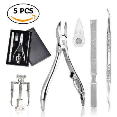 China Cheap Finger Toenail Trimmer Nipper Stainless Steel Ingrown Toe Nail Clipper Removal Correction Clippers Set for sale