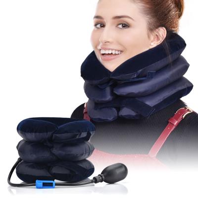 China Promotional Air Support Air Brace Neck Collar Pvc And Pile Treatment Cervical Neck Traction for sale