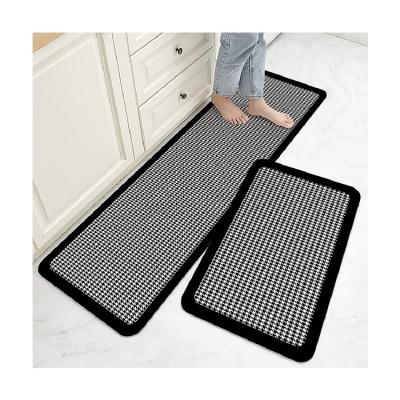 China Washable 2 Piece Kitchen Floor Carpet Rugs And Mats Set Floor Set And Mats Kitchen Runner Rugs for sale