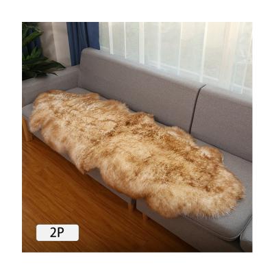 China Warm Wholesale Living Room Area Fur Area Wool Sheepskin Rug Genuine for sale