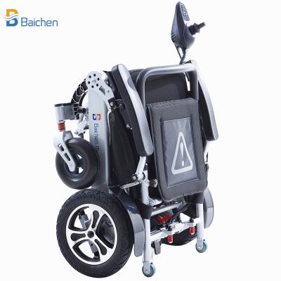 China New Design Best Quality Aluminum Alloy Easy Motor Foldable Lightweight Multifunctional Electric Wheelchair for sale