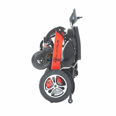 China 2021 Best Selling Easy Operation Aluminum Alloy Motor Power Lightweight Foldable Portable Scooter Electric Wheelchair for sale