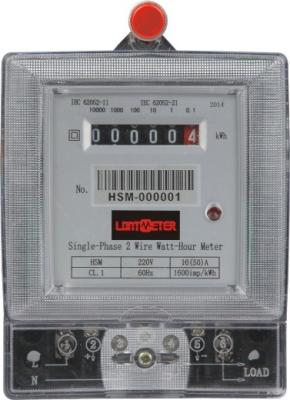 China 5+1 Register Single Phase Electronic Energy Meter , Residential Electric Meter 10-50A for sale