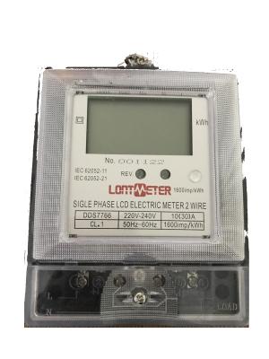 China Low Consumption Single Phase Kwh Meter 240v , Waterproof Single Phase Watt Meter for sale