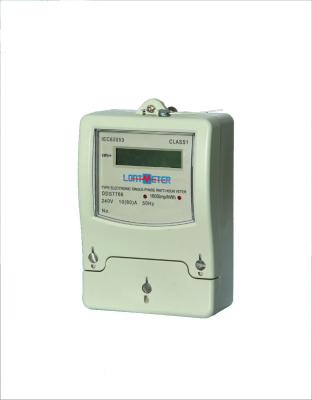 China Accuracy 1 Direct Single Phase Sub Meter / PVC Base Single Phase Kwh Meter for sale